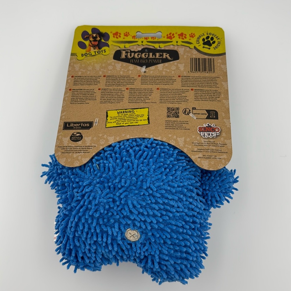 Fuggler Oogah Boogah Blue Plush‎ Dog Toy Squeaker NWT Funny Ugly - Picture 5 of 7